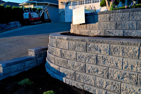 Stone Retaining Wall Repair in Longview