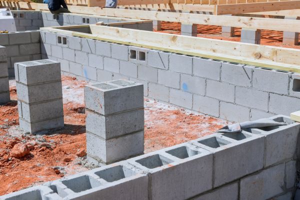 Cement Block Installation in Longview